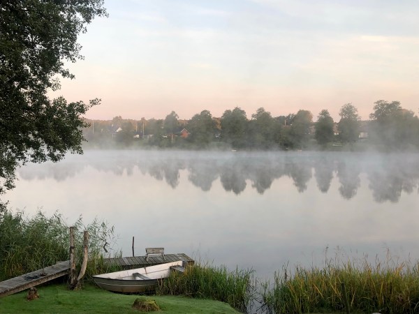 See, Nebel, Tagesanbruch