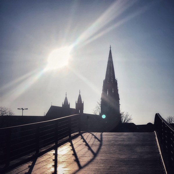 Freiburger Münster, Sonne, Freiburg, Brücke
